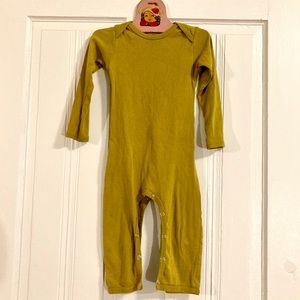 Mabo kids organic cotton long john / chartreuse